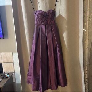 Priscilla of Boston Strapless Plum Dress